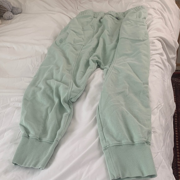 Free People June Bug Jogger Mint pistachio  lowdrop dance / jogger 100% cotton - Picture 6 of 8